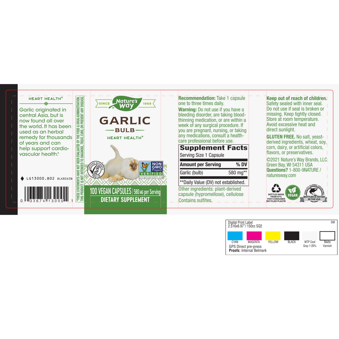 Garlic Bulb 580 mg  Curated Wellness