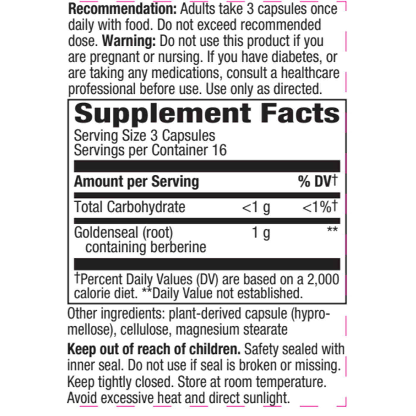 Goldenseal Root 570mg  Curated Wellness