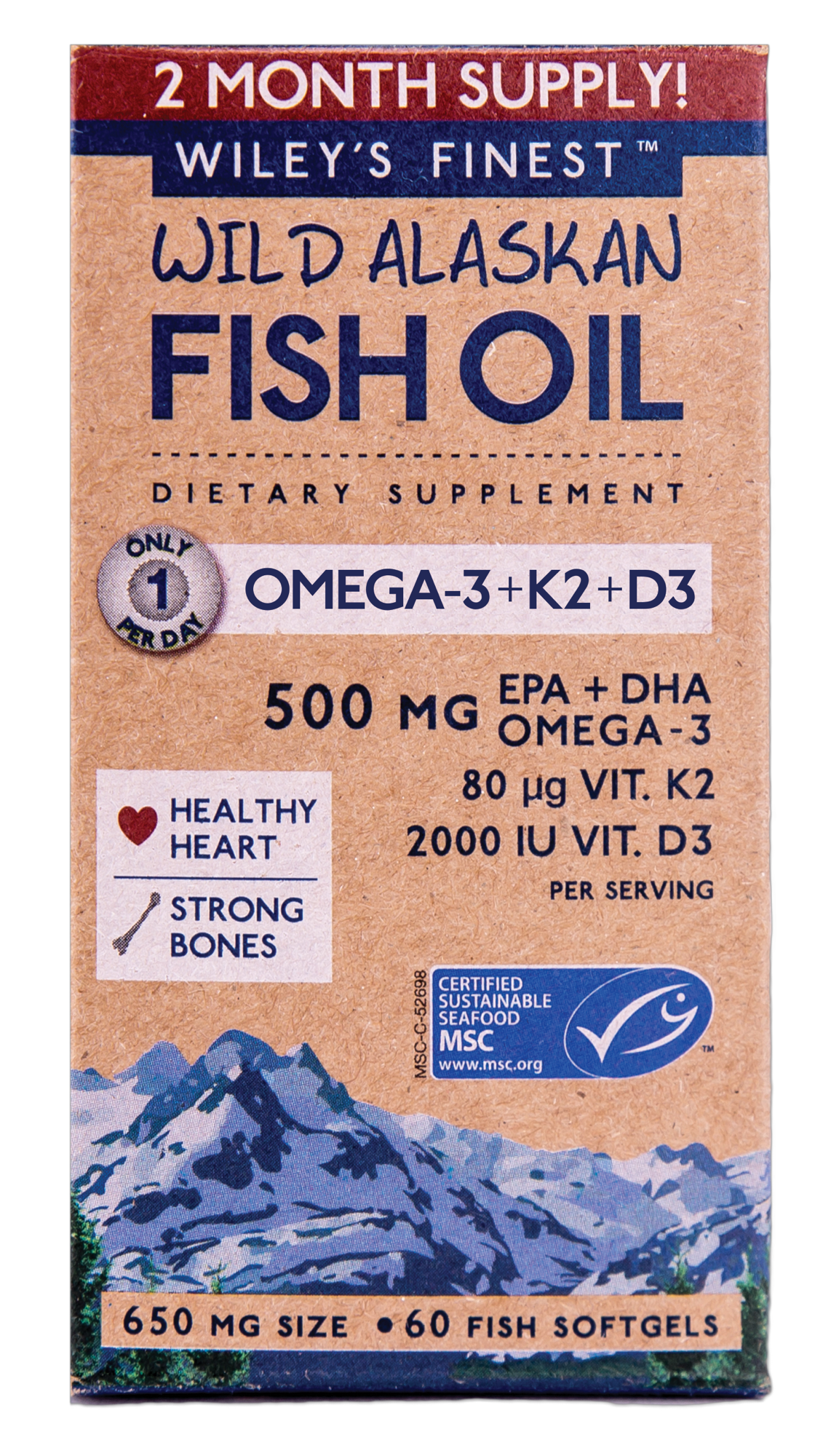 Wild Alaskan Fish Oil Vit K2  Curated Wellness