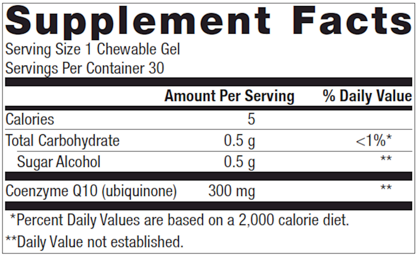 NutraGems CoQ10 300 30 Chewable Gels Curated Wellness