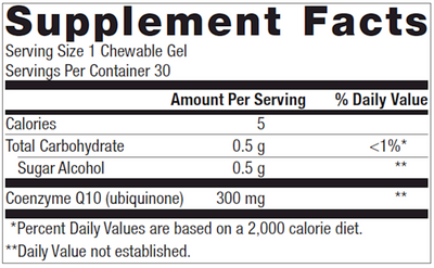 NutraGems CoQ10 300 30 Chewable Gels Curated Wellness