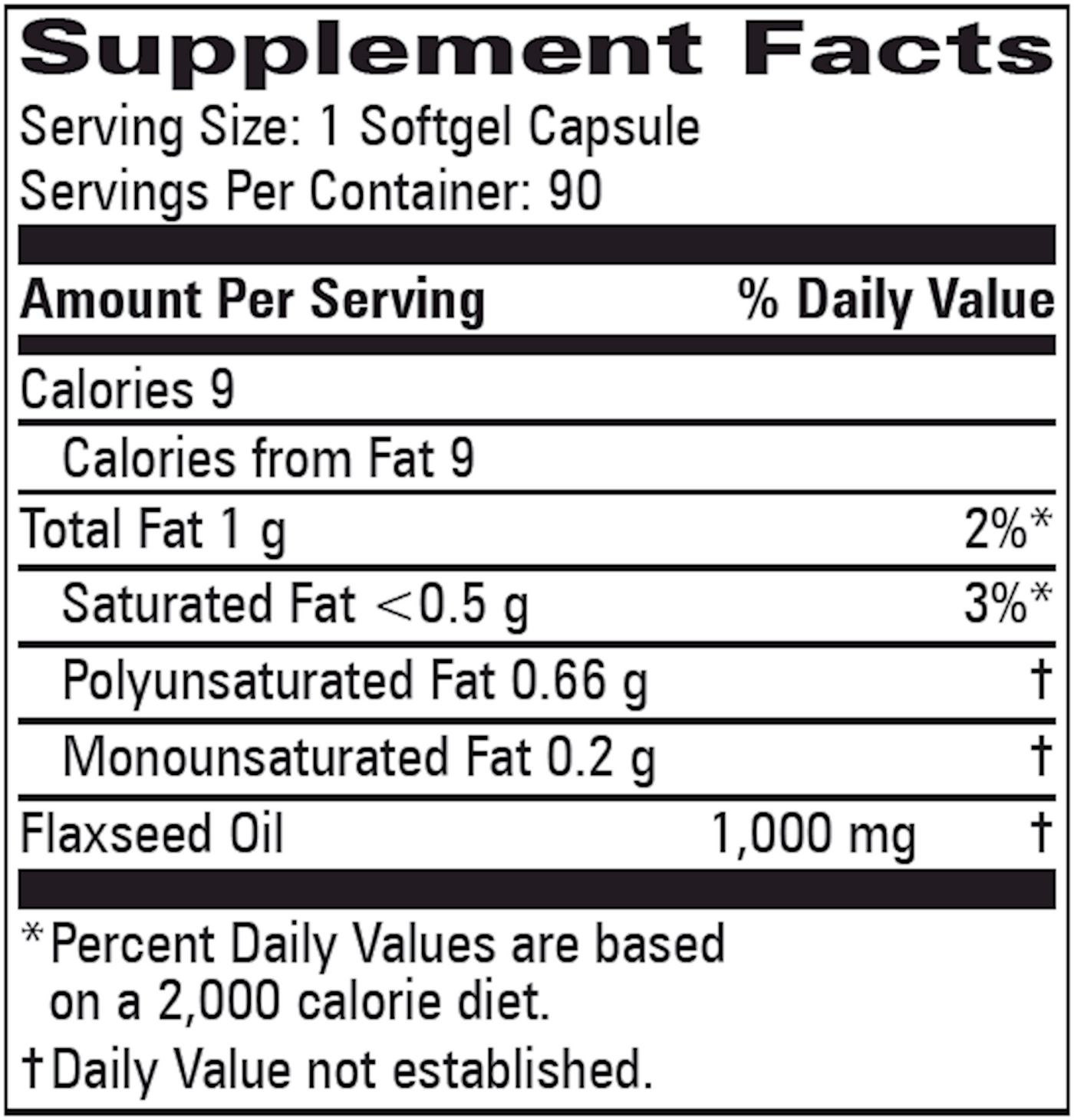 Flax Oil 1000 mg 90 gels Curated Wellness