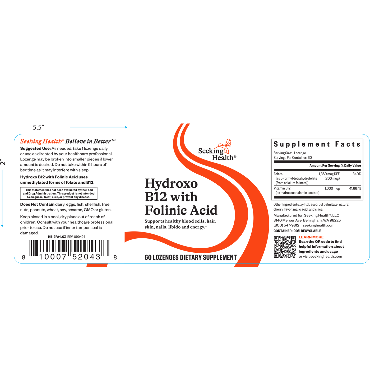Hydroxo B12 with Folinic Acid  Curated Wellness