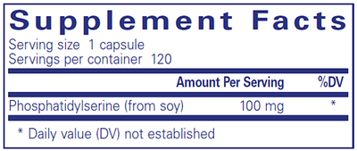 PS 100 100 mg 120 vcaps Curated Wellness