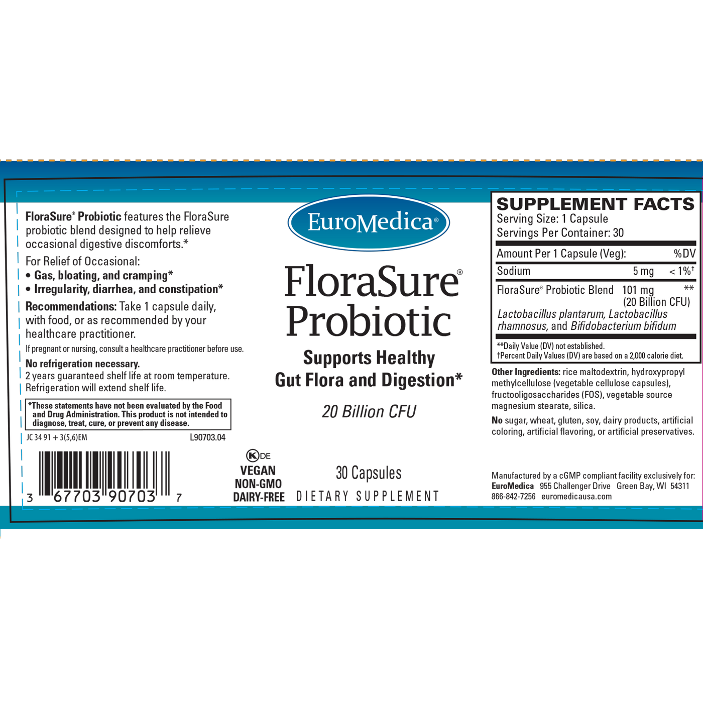 FloraSure® Probiotic 30c Curated Wellness