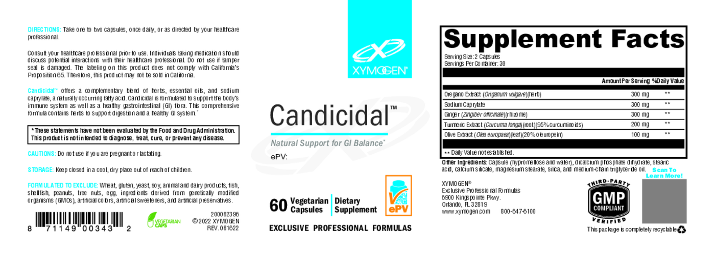 Candicidal 60 Capsules Curated Wellness