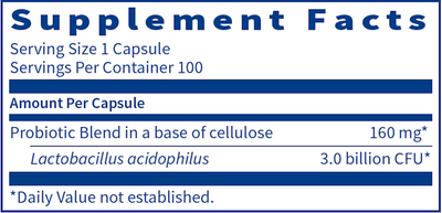 L-Acidophilus SCD Compliant 100 vegcap Curated Wellness