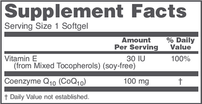 CoQ10 100 mg 90 gels Curated Wellness