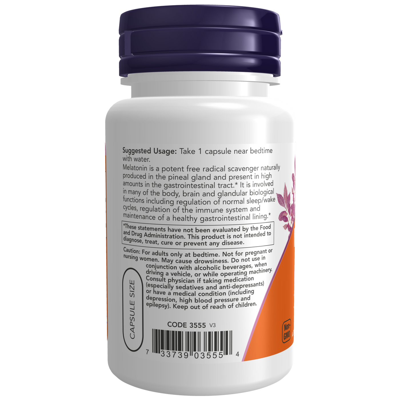 Melatonin 5 mg 60 vcaps Curated Wellness