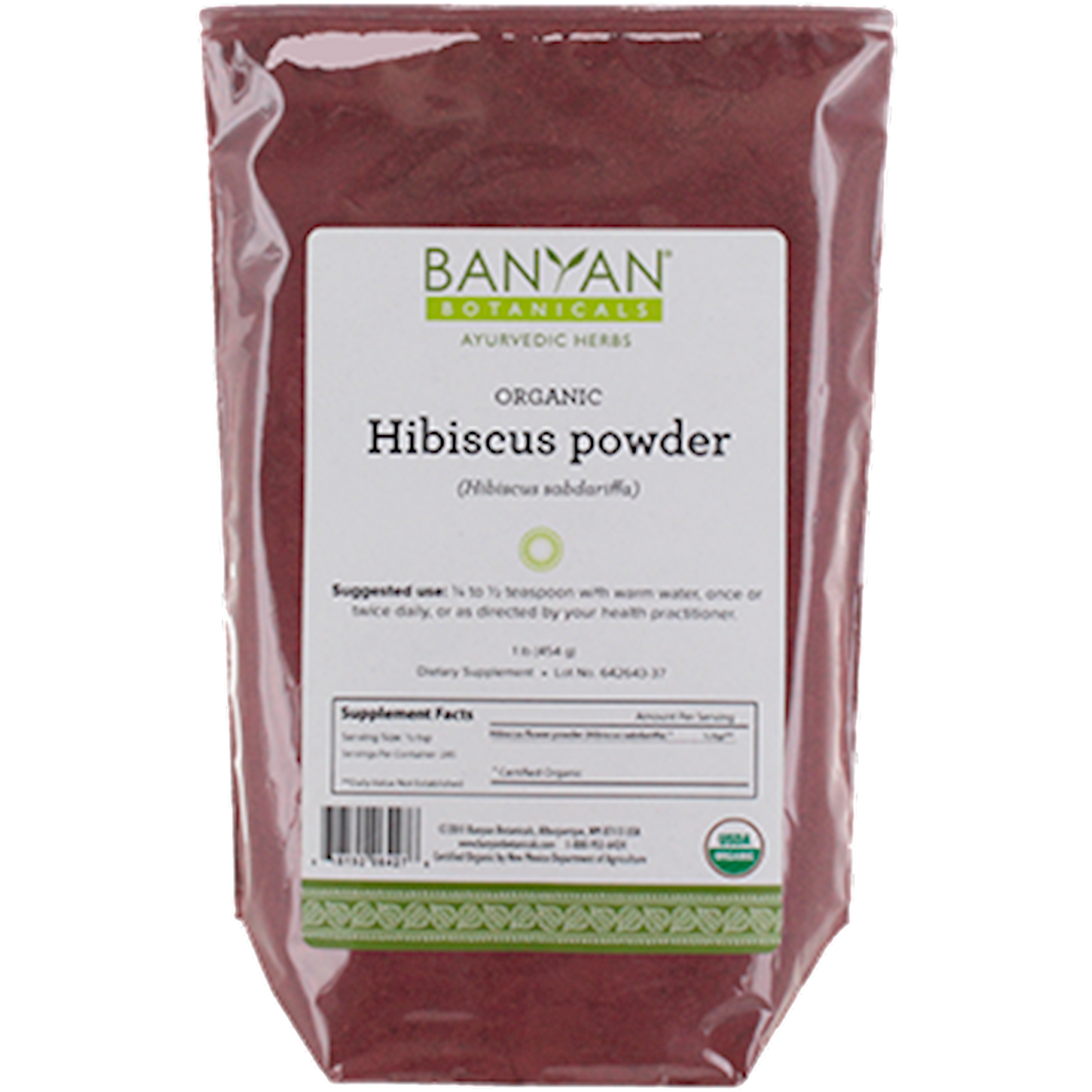 Hibiscus Powder Organic  Curated Wellness