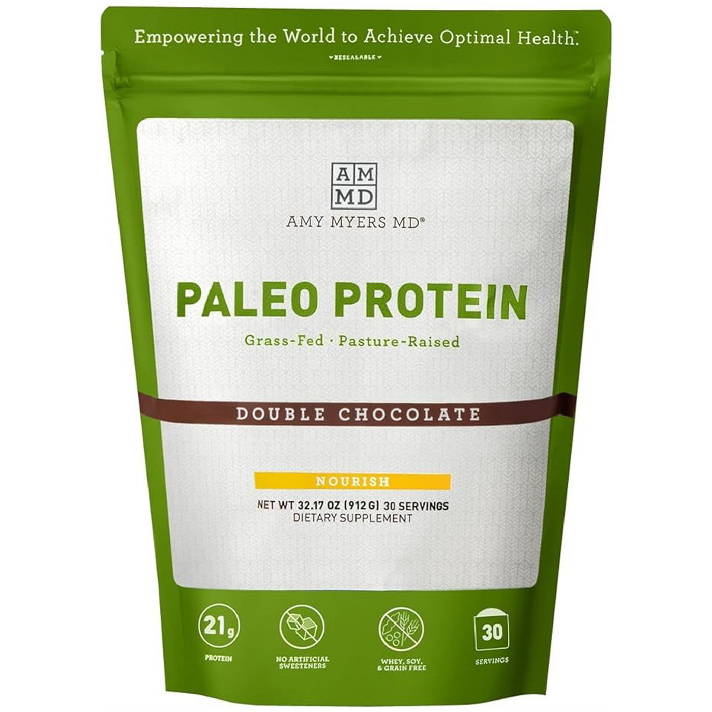 Double Chocolate Paleo Protein 30 serv Curated Wellness