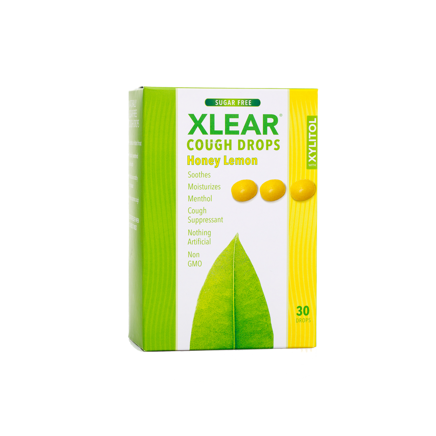 Xlear Honey Lemon Throat Drops 30 drops Curated Wellness