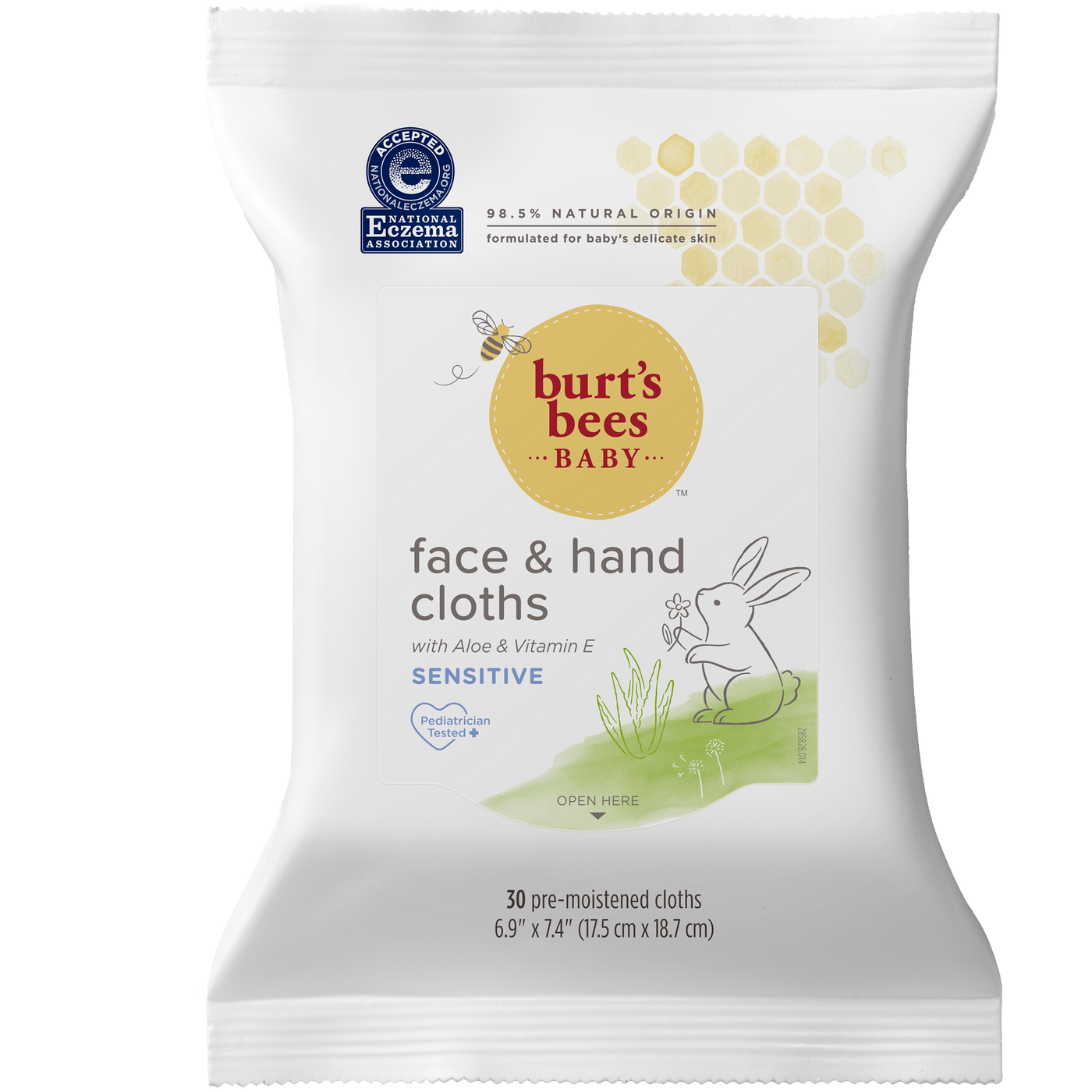 Baby Bee Face & Hand Cloth 30 ct Curated Wellness