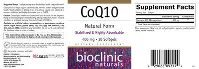 CoQ10 400 mg 30 gels Curated Wellness