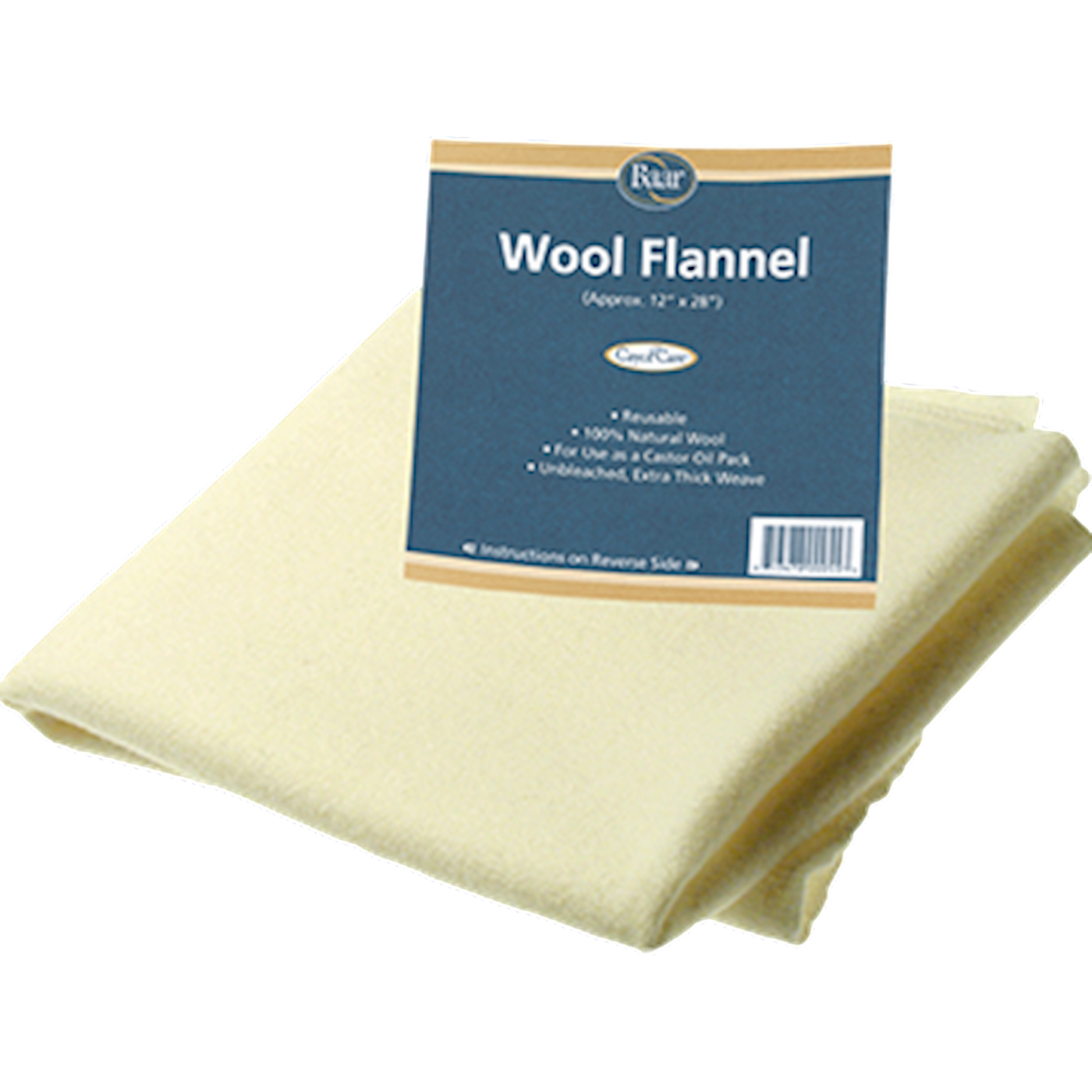 Wool Flannel for Castor Oil packs 1 pkt Curated Wellness