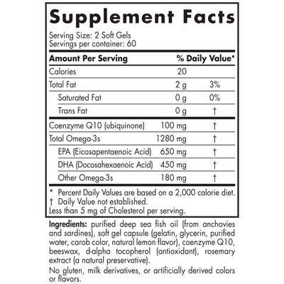 ProOmega CoQ10 120 gels Curated Wellness