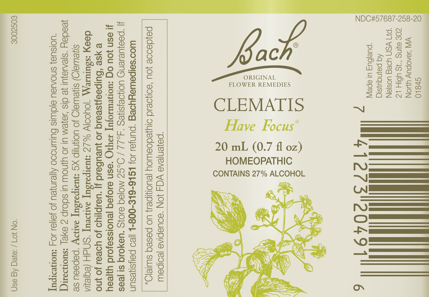 Clematis Flower Essence  Curated Wellness