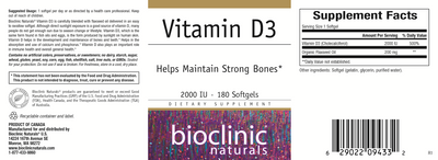 Vitamin D3 2000 IU  Curated Wellness