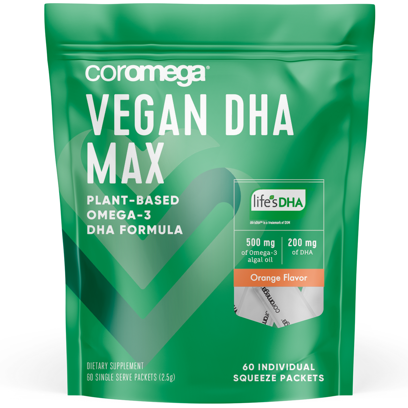 Coromega Vegan DHA 60 packets Curated Wellness