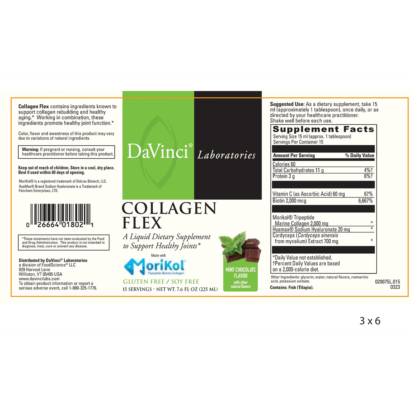 Collagen Flex (Mint Chocolate) 7.6 fl oz Curated Wellness