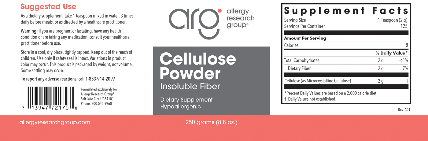 Cellulose Powder 250 gms Curated Wellness