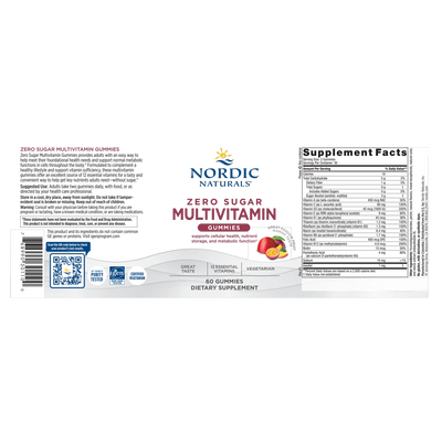 Zero Sugar Multivitamin Gummies 60 gum Curated Wellness