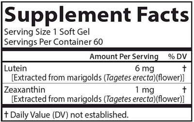 Lutein 6 mg 60 gels Curated Wellness