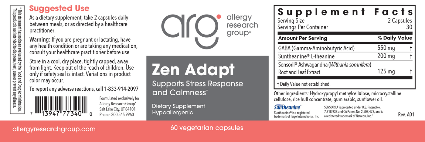 Zen Adapt with Sensoril  Curated Wellness