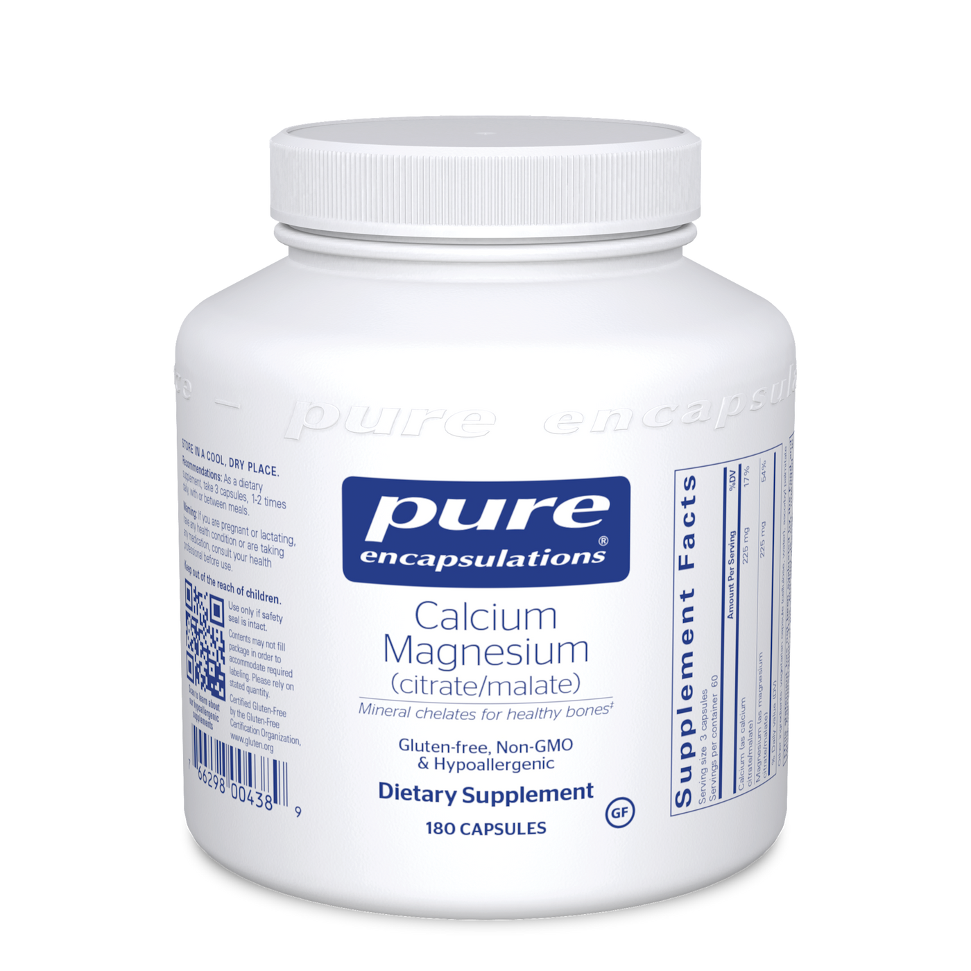 Cal/Mag Citrate Malate 180 vcaps Curated Wellness