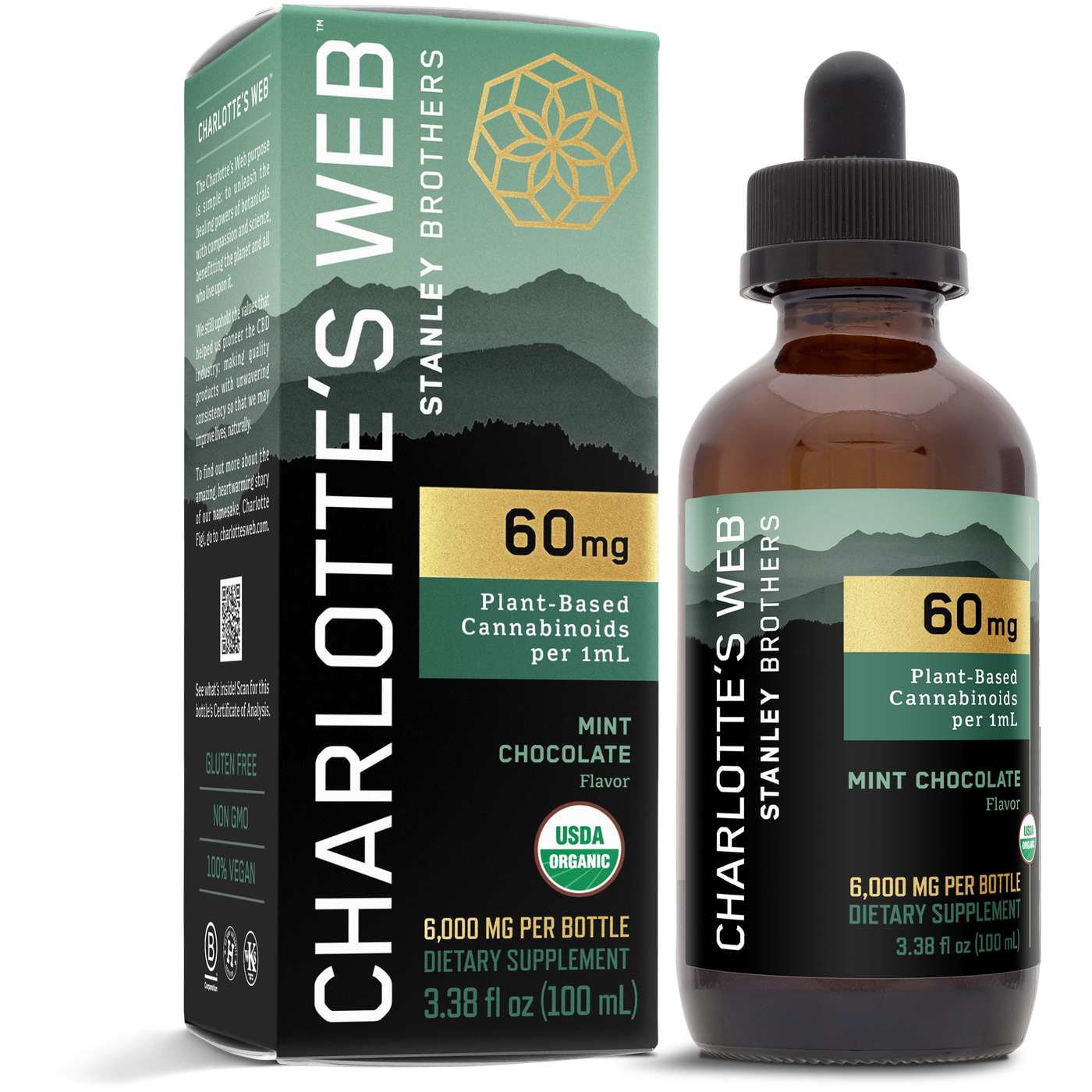 60 mg Mint Chocolate 3.38 oz Curated Wellness