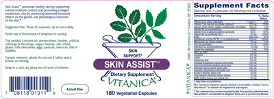 Skin Assist 180 vcaps Curated Wellness