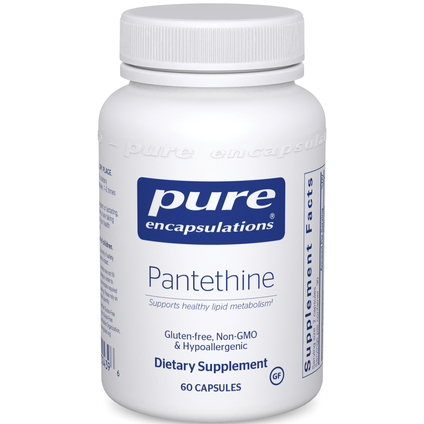 Pantethine 250 mg 60 caps Curated Wellness