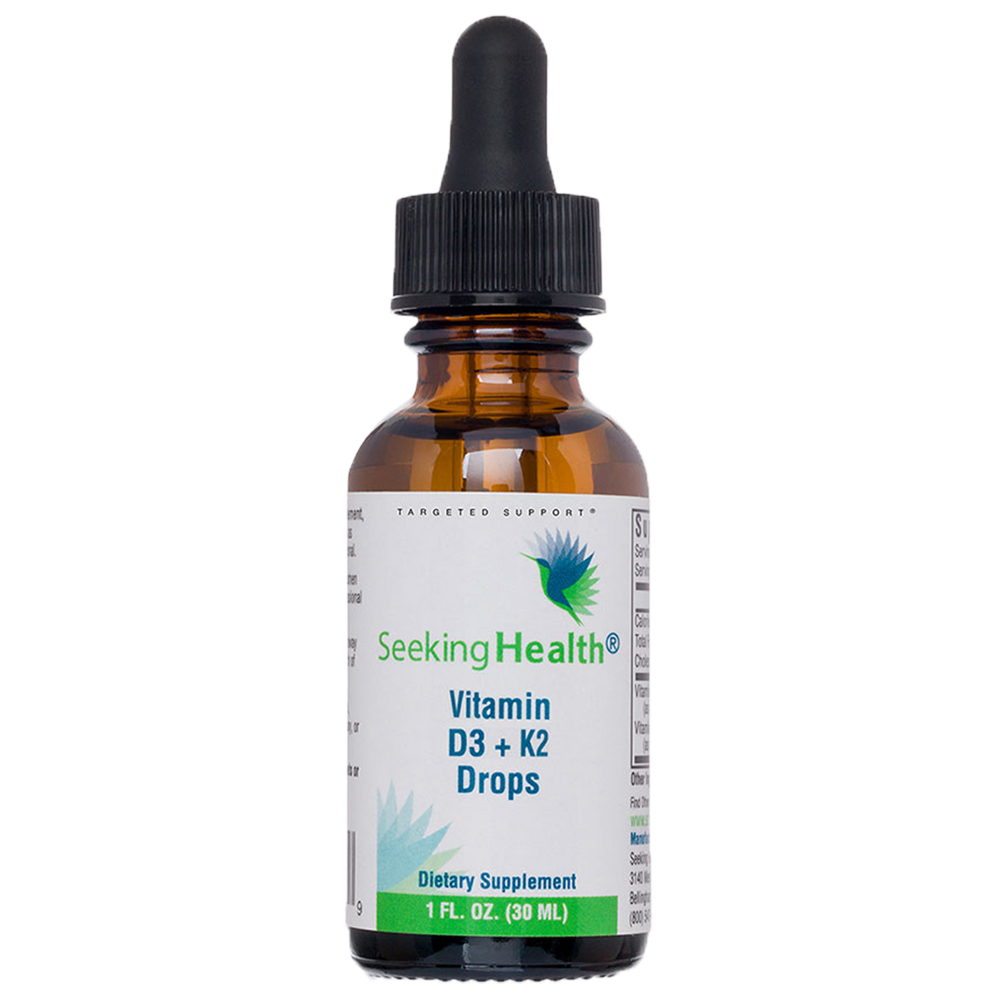 Optimal Vitamin D3 + K2 Drops 1 fl oz Curated Wellness