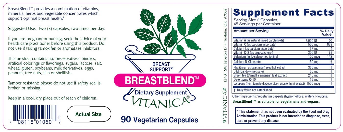 BreastBlend 90 vcaps Curated Wellness