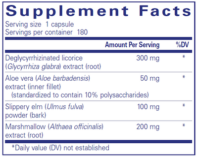 DGL Plus 180 vcaps Curated Wellness