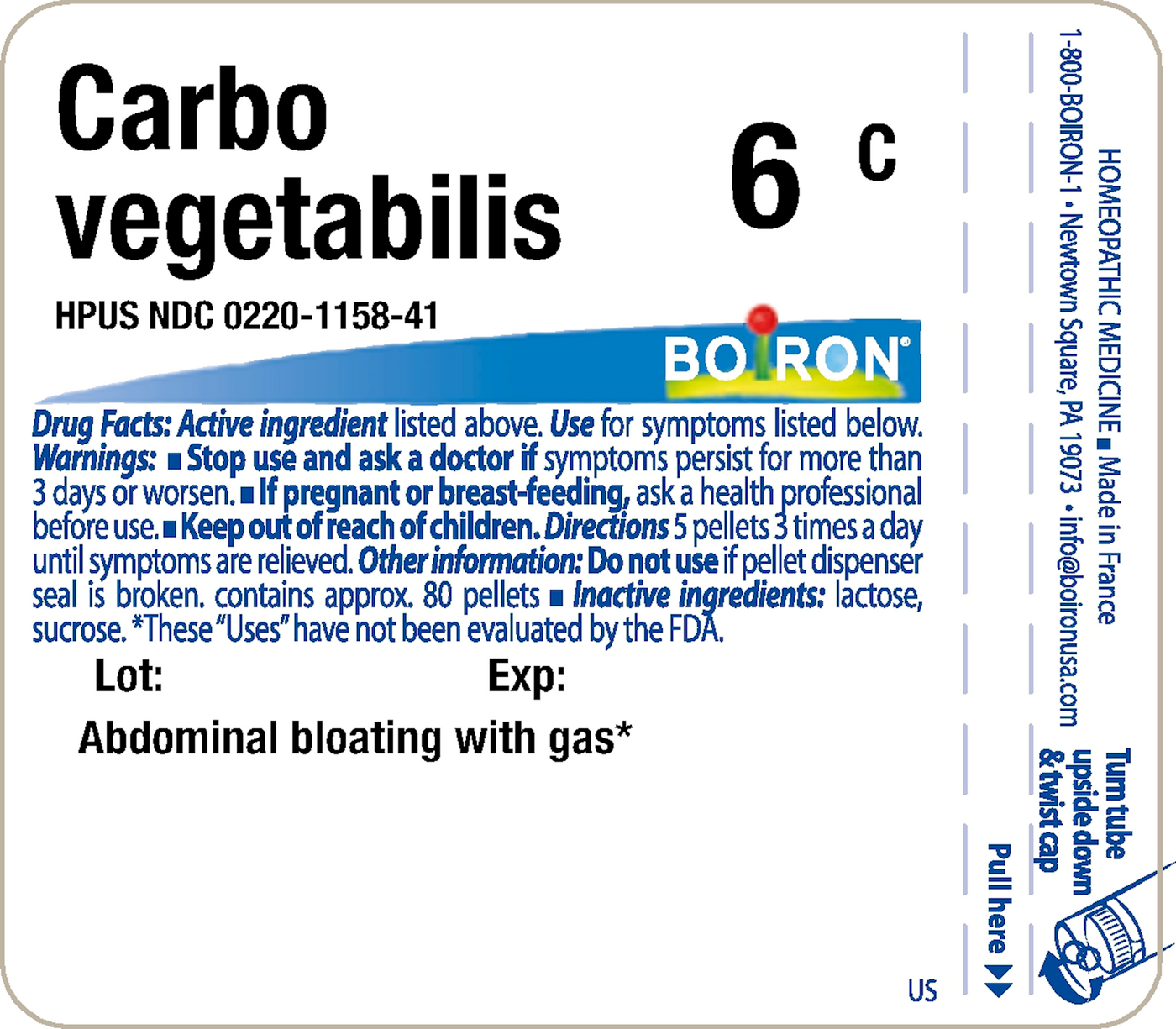 Carbo vegetabilis 6C 80 plts Curated Wellness