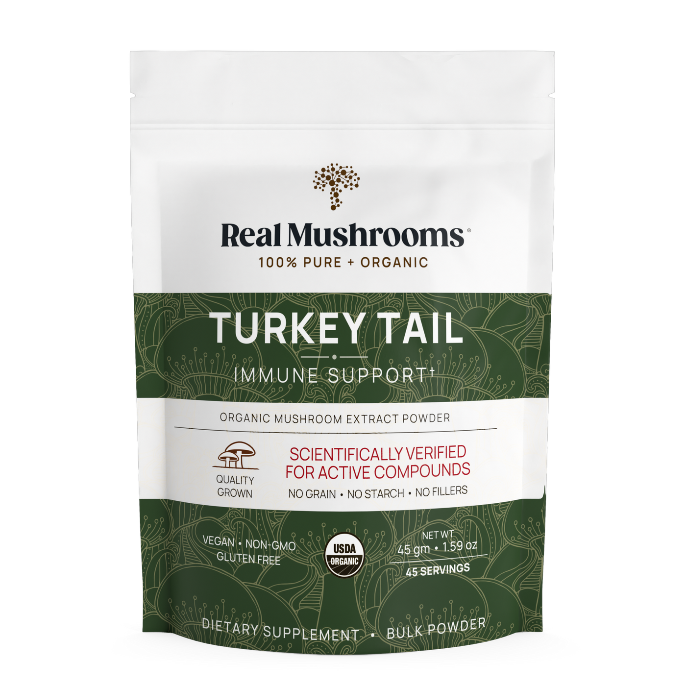 Turkey Tail Mush Ext Pow 45g Curated Wellness