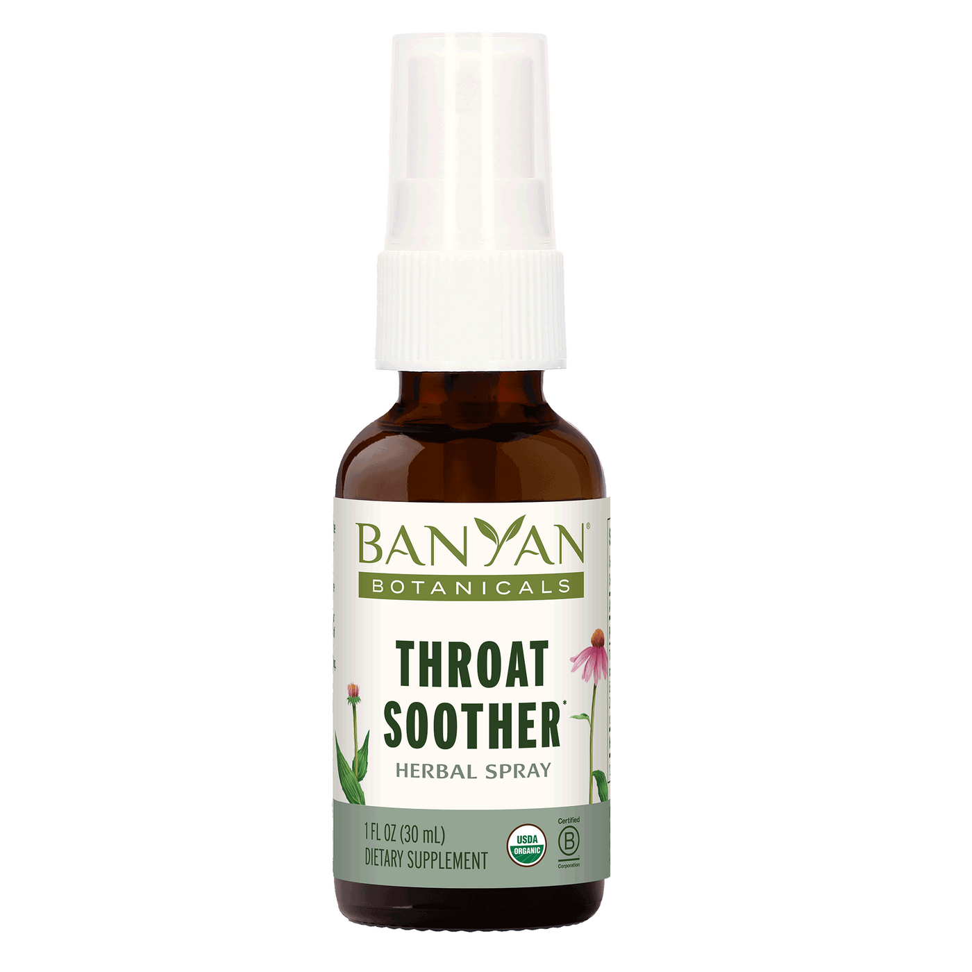 Throat Soother Spray, Organic 1 fl oz Curated Wellness