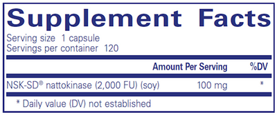 NSK-SD (Nattokinase) 100 mg  Curated Wellness