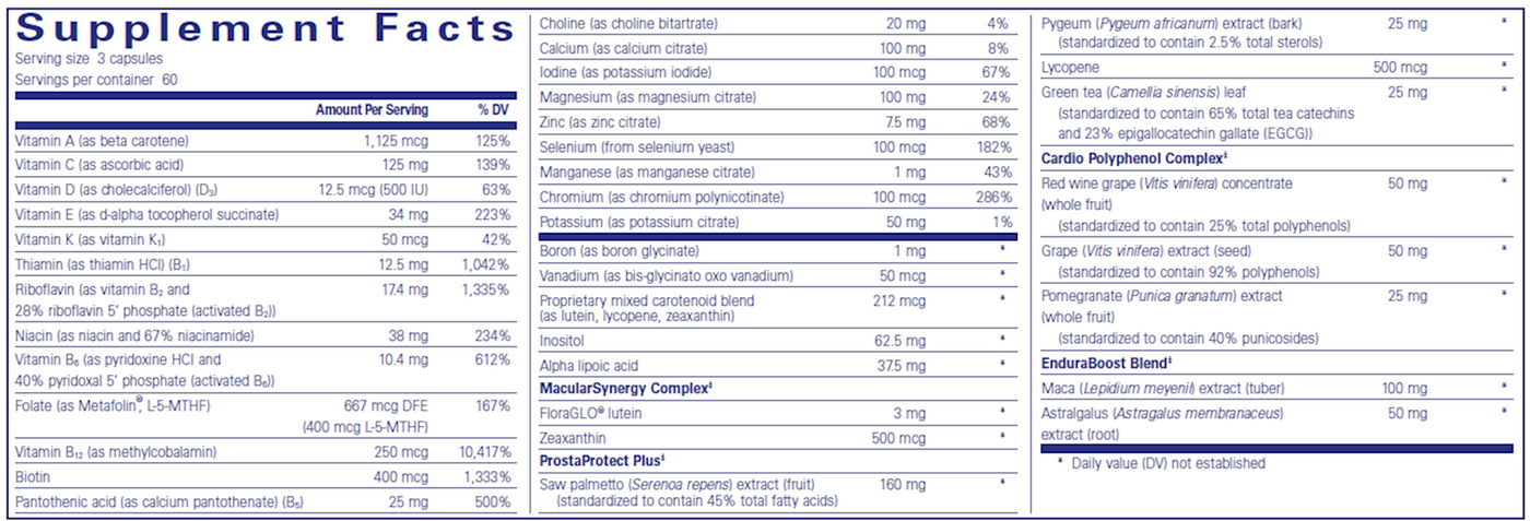 Men's Nutrients 180 vcaps Curated Wellness