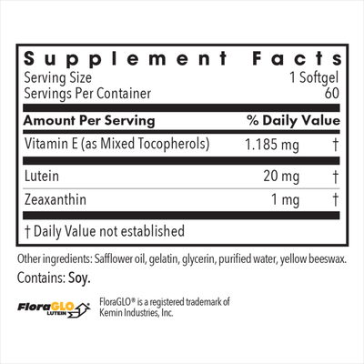 Lutein 20 mg 60 gels Curated Wellness