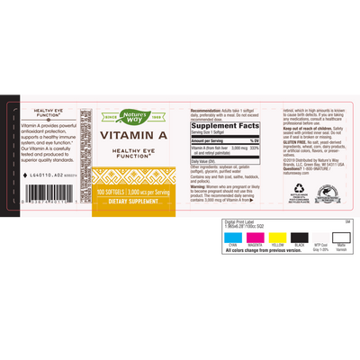 Vitamin A 3,000 mcg 100 gels Curated Wellness