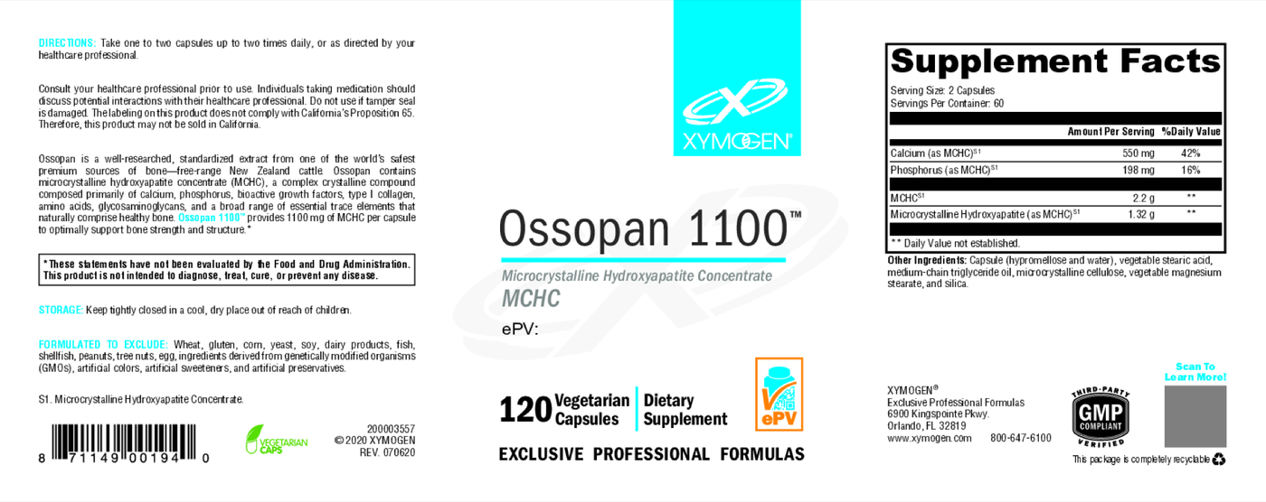 Ossopan 1100 120 Capsules Curated Wellness