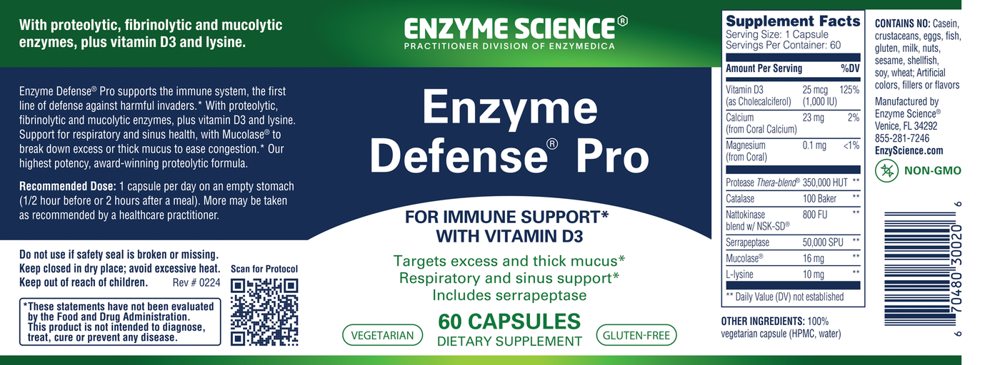 Enzyme Defense Pro 60 Capsules Curated Wellness