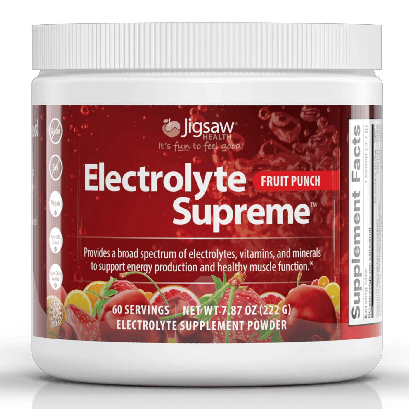 Electrolyte Supreme Fruit Punch Jar 222g Curated Wellness
