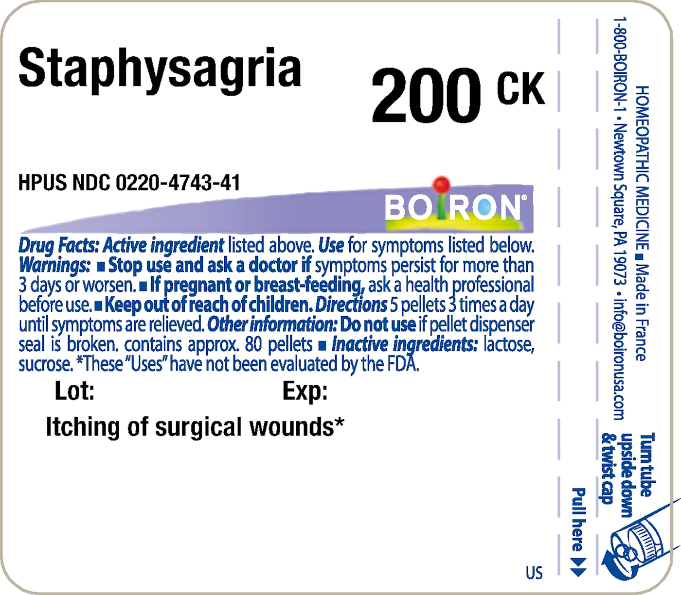 Staphysagria 200CK 80 plts Curated Wellness