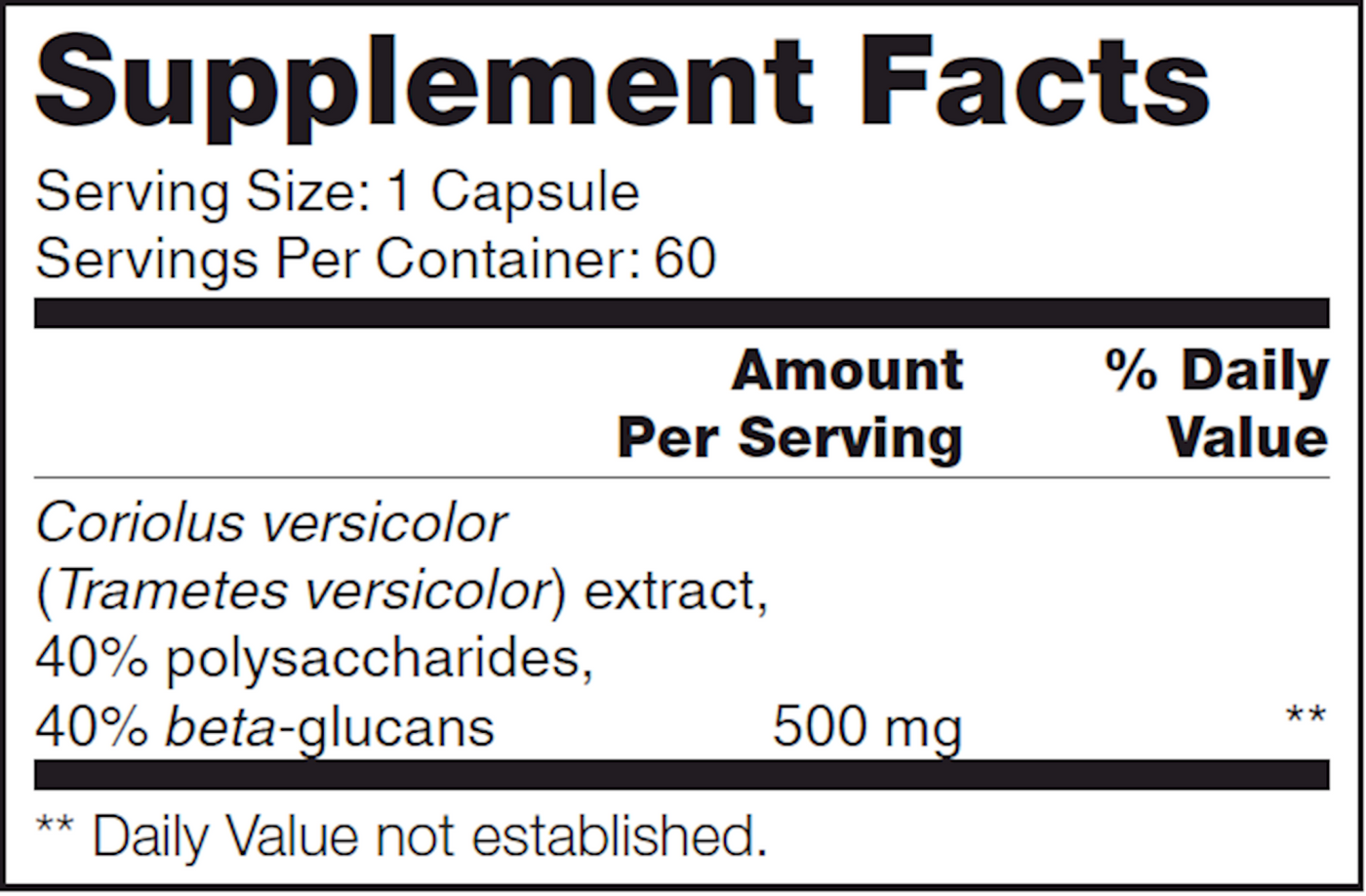 Coriolus Versicolor SAP 60 caps Curated Wellness