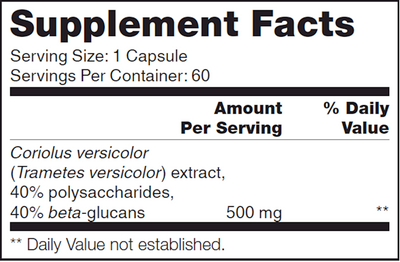 Coriolus Versicolor SAP 60 caps Curated Wellness