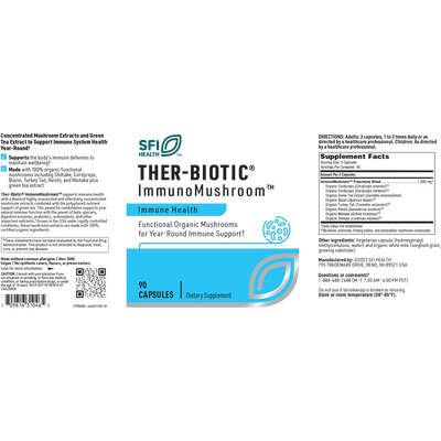 Ther-Biotic ImmunoMushroom 90 caps Curated Wellness