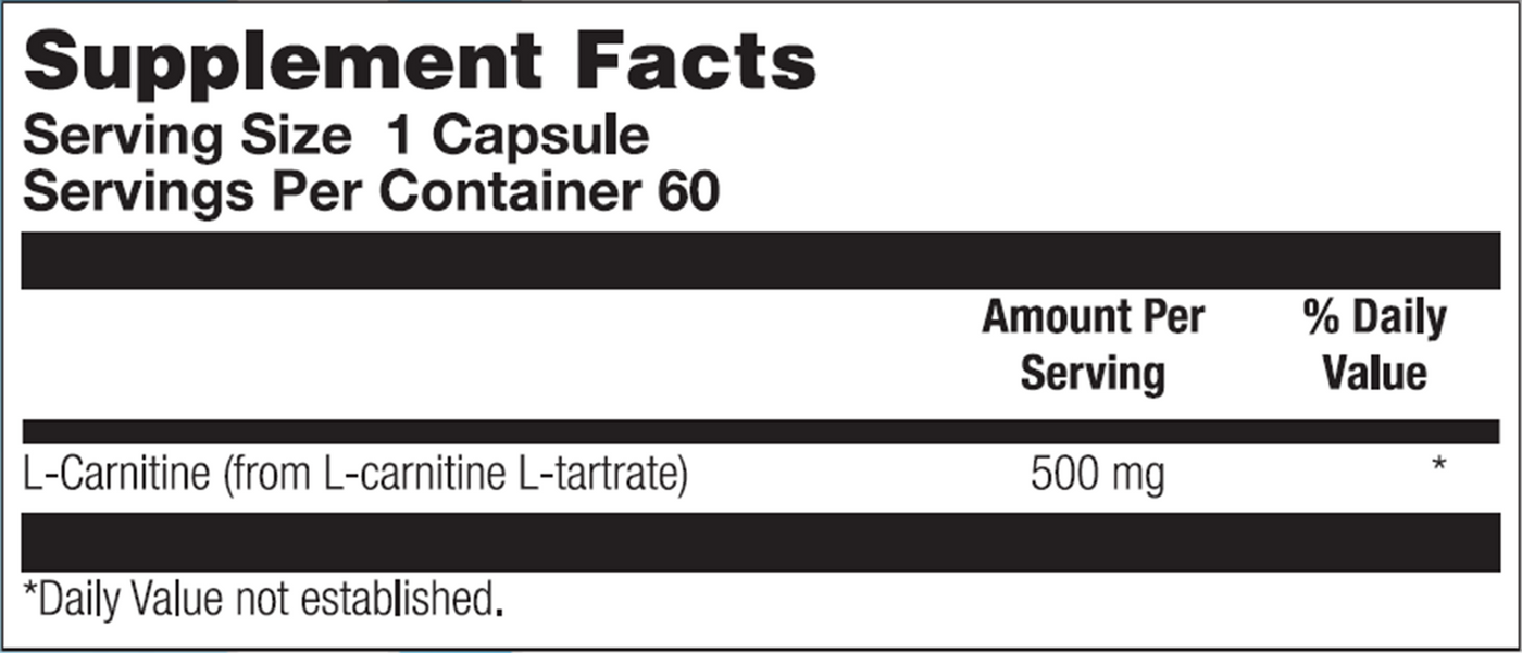 L-Carnitine 60 vcaps Curated Wellness